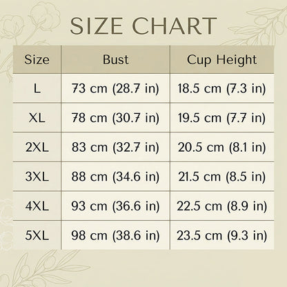 Plus Size Comfort Bra with Front Closure Design