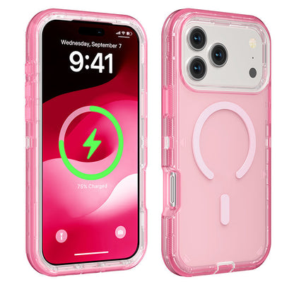 📱 Átlátszó mágneses ütésálló tok iPhone 13–17 szériához✨