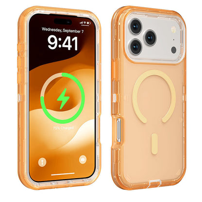 📱 Átlátszó mágneses ütésálló tok iPhone 13–17 szériához✨