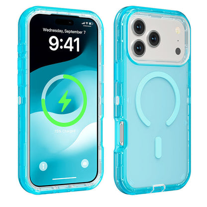 📱 Átlátszó mágneses ütésálló tok iPhone 13–17 szériához✨