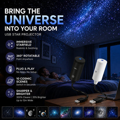 🥳 Plug-and-play HD csillagos égbolt és óceán vetítő éjszakai lámpa