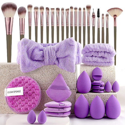 🥰Minden egyben sminkecset- és szivacskészlet💋