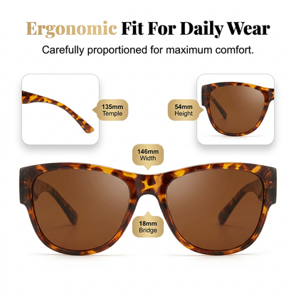 😎 Női Nagyméretű Napszemüveg Szemüveg Fölé