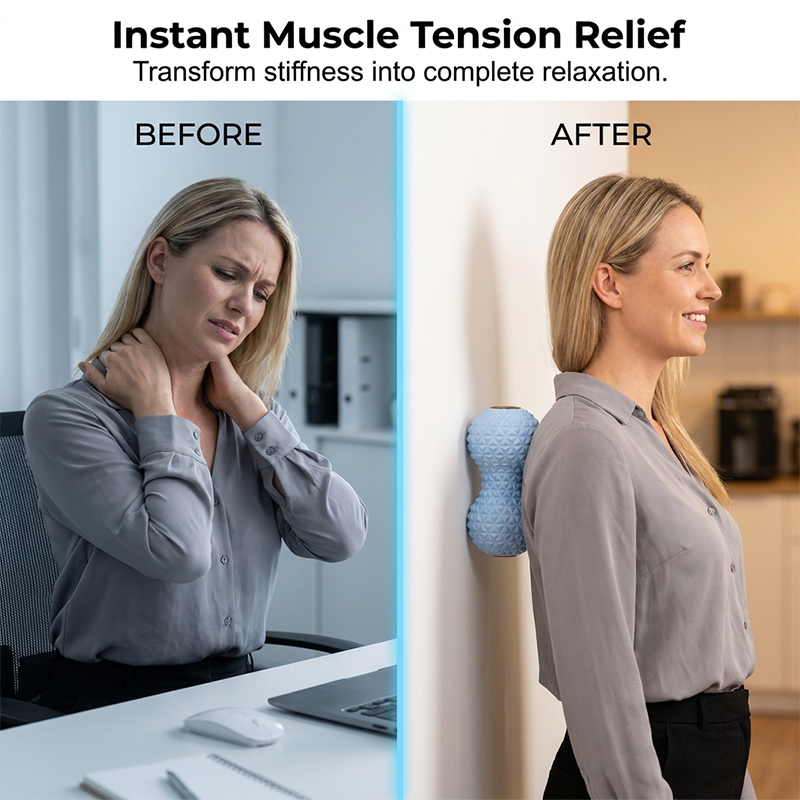 🏋️ Texturált masszázsgolyó az izmok ellazításához | Mélyszöveti, triggerpont-, myofasciális masszázs – Utánvéttel ✨