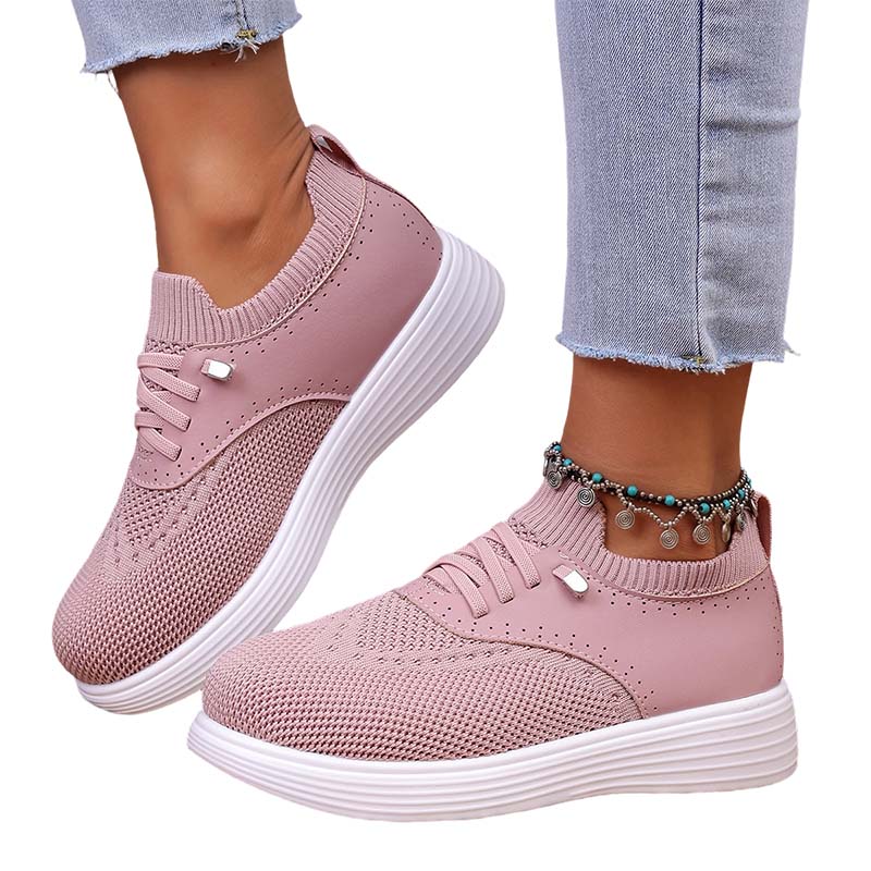 👟☁️ Sétáljon felhőpuhaságú kényelemben – Női légáteresztő hálós slip-on sétacipő