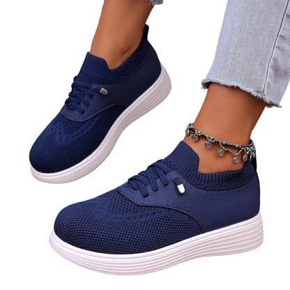 👟☁️ Sétáljon felhőpuhaságú kényelemben – Női légáteresztő hálós slip-on sétacipő
