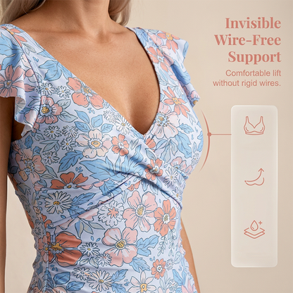 💖 Bestseller | 💃 Női fürdőruha, V-kivágással és karcsúsító hatással – utánvéttel