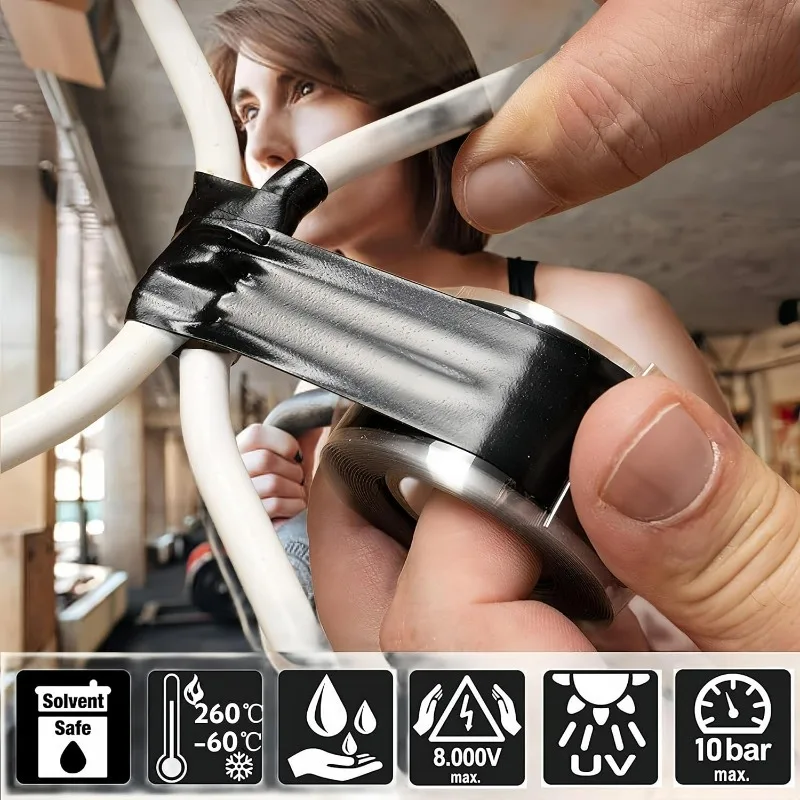 🚰 Vízálló önfúziós szalag – Mágikus öntapadó tömítés, azonnali javítás 🛠️✨