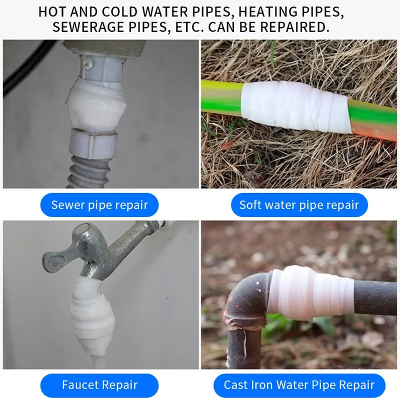 🚰 Vízálló önfúziós szalag – Mágikus öntapadó tömítés, azonnali javítás 🛠️✨