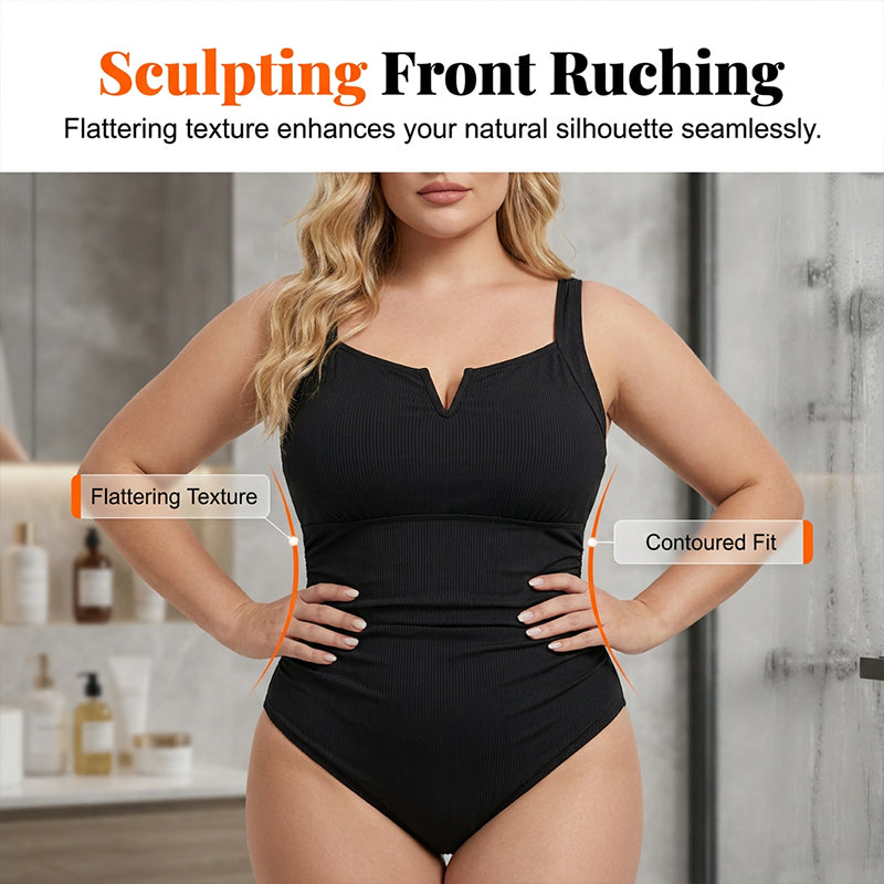 👙Egyrészes fürdőruha plus size méreteknek haskontrollal🖤💥
