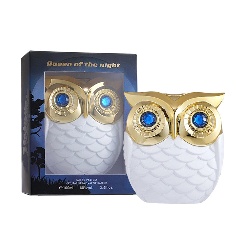 🦉✨ Parfüm egyedi, bagoly alakú üvegben, 100 ml – keleti, virágos és fás illat, kávéval, vaníliával és jázminnal 🌙