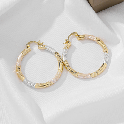 【1+1 ingyen】✨ Női elegáns csavart karikafülbevaló – Utánvétes 💫