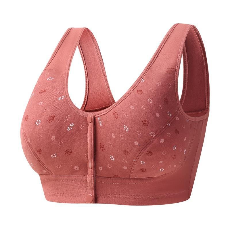 👵💖 1+1 Ingyen! Könnyen felvehető elöl kapcsos pamut melltartó – Kényelmes választás érett hölgyek számára 👙