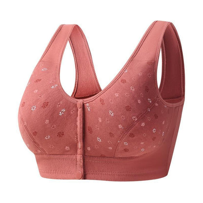 👵💖 1+1 Ingyen! Könnyen felvehető elöl kapcsos pamut melltartó – Kényelmes választás érett hölgyek számára 👙