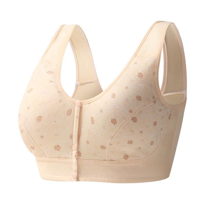 👵💖 1+1 Ingyen! Könnyen felvehető elöl kapcsos pamut melltartó – Kényelmes választás érett hölgyek számára 👙