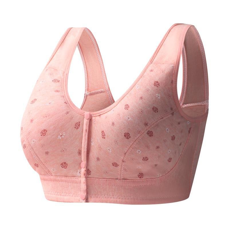 👵💖 1+1 Ingyen! Könnyen felvehető elöl kapcsos pamut melltartó – Kényelmes választás érett hölgyek számára 👙