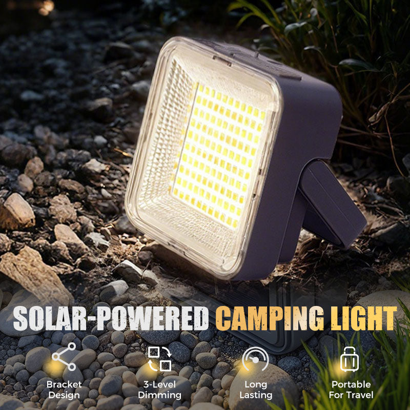 💡⛺️Hordozható és vízálló, napenergiával működő kempinglámpa