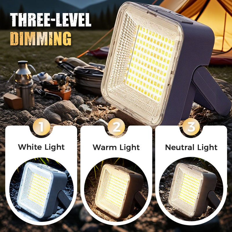 💡⛺️Hordozható és vízálló, napenergiával működő kempinglámpa