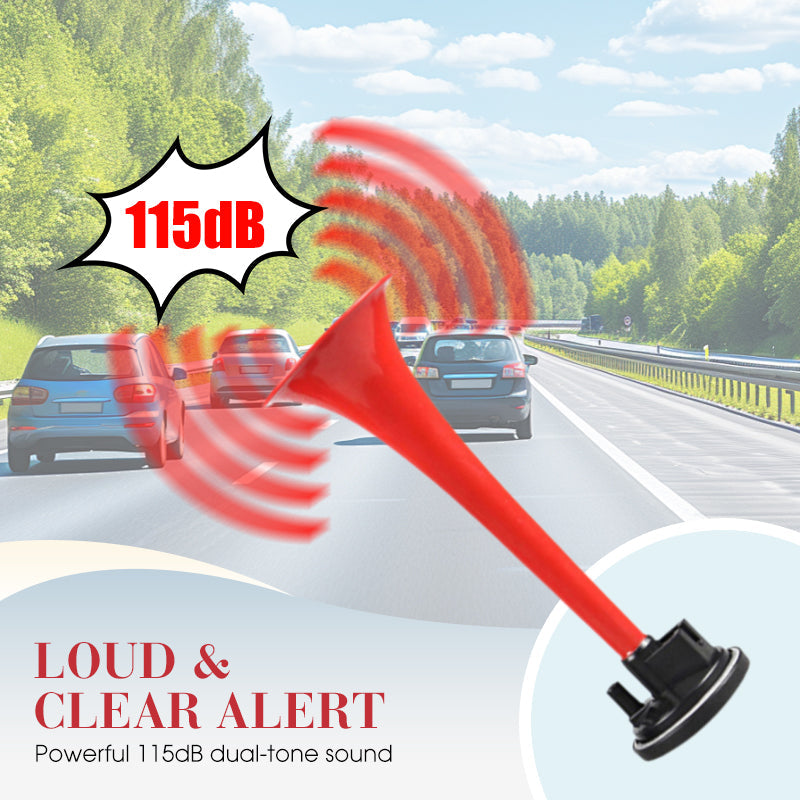 📣🚗 Universal 12V Dual Trumpet Air Horn Kit – Loud Dual-Tone Sound Upgrade