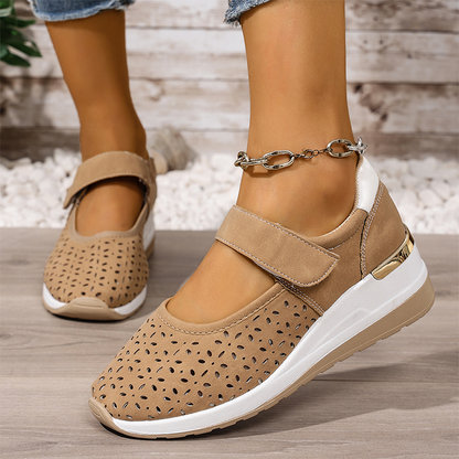 👟 Női, lélegző, áttört, vastag talpú cipő – egész napos kényelem és divat 🔥