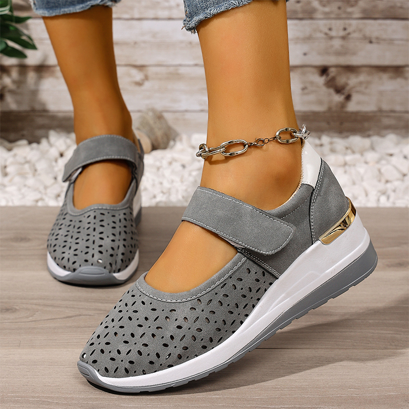 👟 Női, lélegző, áttört, vastag talpú cipő – egész napos kényelem és divat 🔥