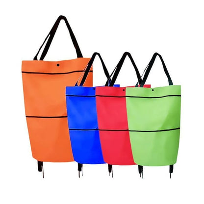 🛒✨ 2 az 1-ben Összecsukható Bevásárlókocsi – Könnyű, Strapabíró és Bárhová Magaddal Viheted