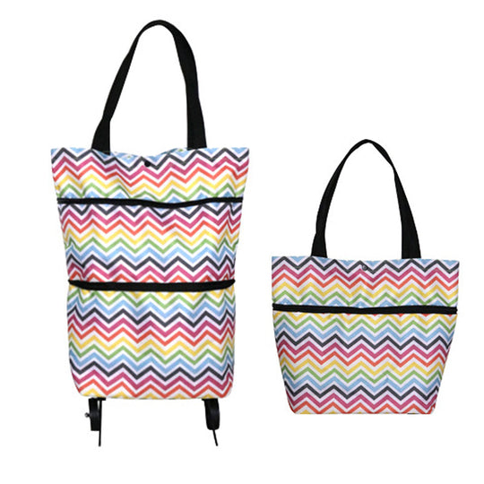 🛒✨ 2 az 1-ben Összecsukható Bevásárlókocsi – Könnyű, Strapabíró és Bárhová Magaddal Viheted