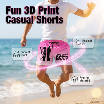 🌴🩳 Férfi 3D mintás nyári rövidnadrág – Feltűnő stílus és egész napos kényelem