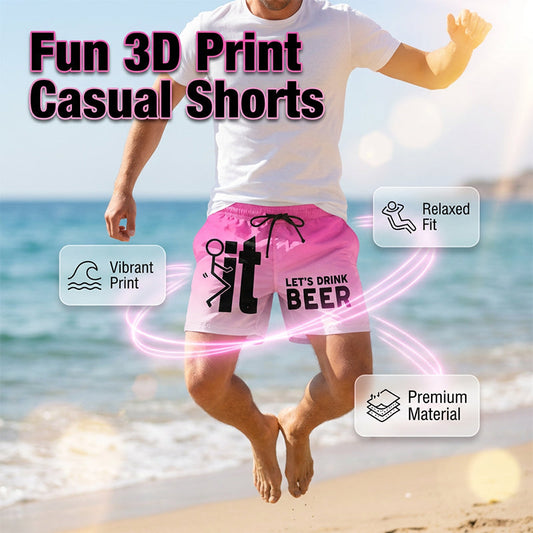 🌴🩳 Férfi 3D mintás nyári rövidnadrág – Feltűnő stílus és egész napos kényelem