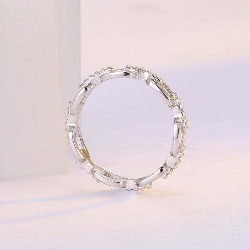 ✨💍 Elegáns láncszemes örökgyűrű – Csillogó cirkóniával, időtlen stílussal és különleges ragyogással 💎💕
