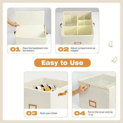 👟📦 Cipőtároló doboz – átlátszó fedéllel, összecsukható, szagtalan, rendezett szekrény!