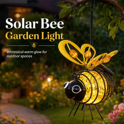 🐝 Varázsoljon bájt a kertjébe – Napelemes függő méh lámpa szív alakú szárnyakkal – Utánvétes 🌻💡