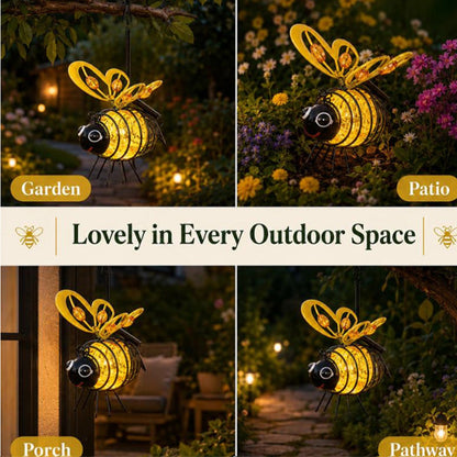 🐝 Varázsoljon bájt a kertjébe – Napelemes függő méh lámpa szív alakú szárnyakkal – Utánvétes 🌻💡