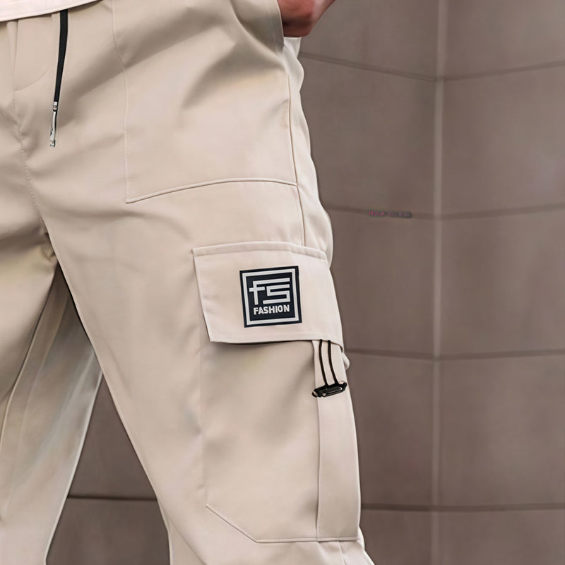 👖 Kényelmes férfi cargo nadrág – Egyenes szabás, nagy tárolózsebekkel