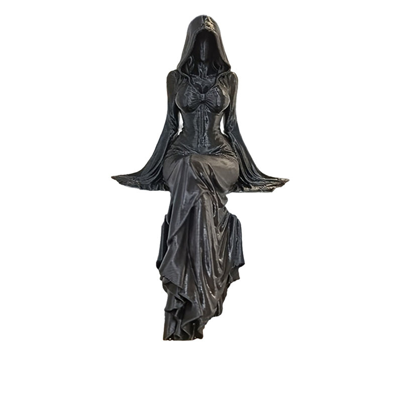 🖤 Hozd el a sötét eleganciát otthonodba – A Halál Istennőjének részletgazdag gótikus szobra ✨