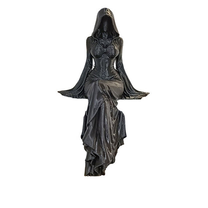 🖤 Hozd el a sötét eleganciát otthonodba – A Halál Istennőjének részletgazdag gótikus szobra ✨