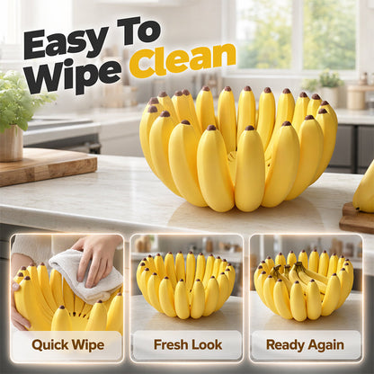 🍇🍌 Modern banán alakú gyümölcstál – Elegáns tárolás minden konyhába