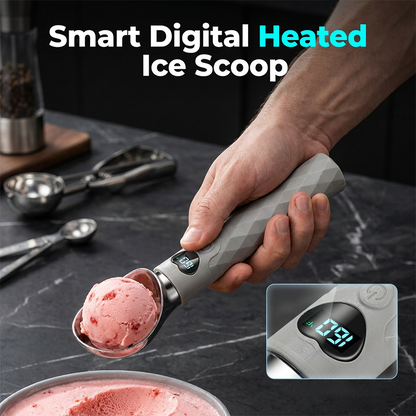 🍨 Digitális kijelzős, fűthető fagylaltkanál – Tökéletes gombócok másodpercek alatt