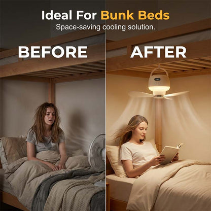 💨💡 Hordozható USB-s LED mennyezeti ventilátor – Hűsítés és világítás bárhol ❄️