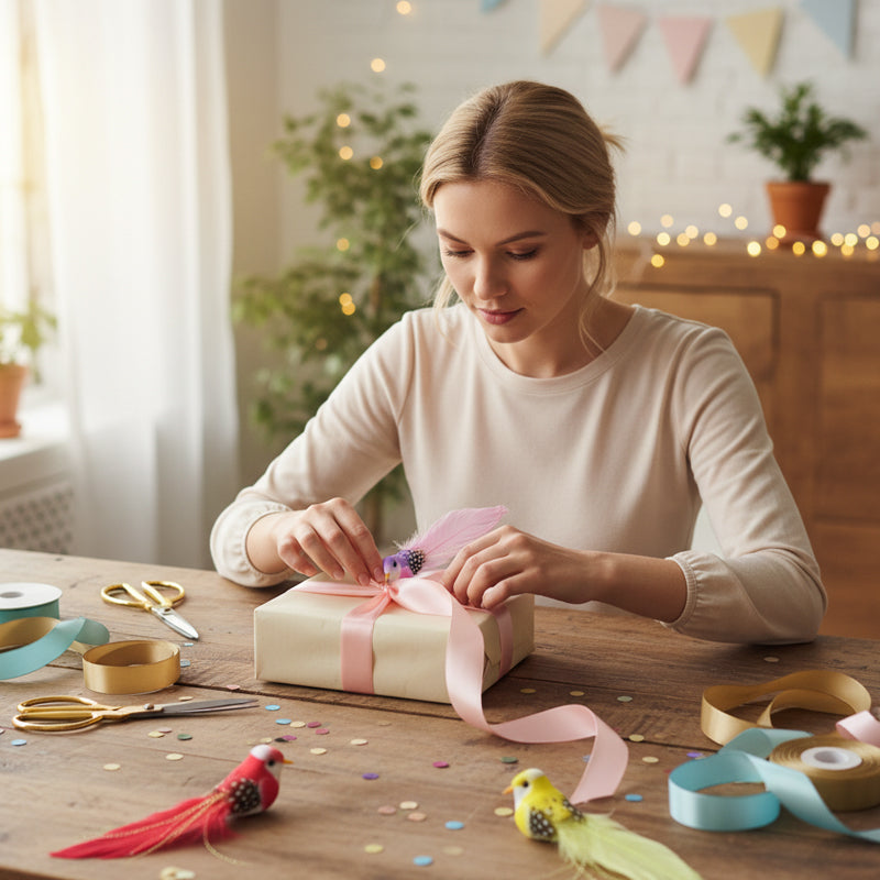 🐦 12 db élethű tollas díszmadár csipesszel – Varázsolj természetes hangulatot bárhová