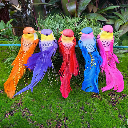 🐦 12 db élethű tollas díszmadár csipesszel – Varázsolj természetes hangulatot bárhová