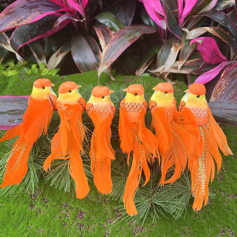 🐦 12 db élethű tollas díszmadár csipesszel – Varázsolj természetes hangulatot bárhová