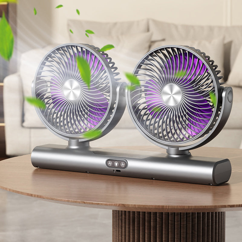 🌬️ Kétfejes oszcilláló mennyezeti ventilátor – Erőteljes hűtés, helytakarékos kialakítás