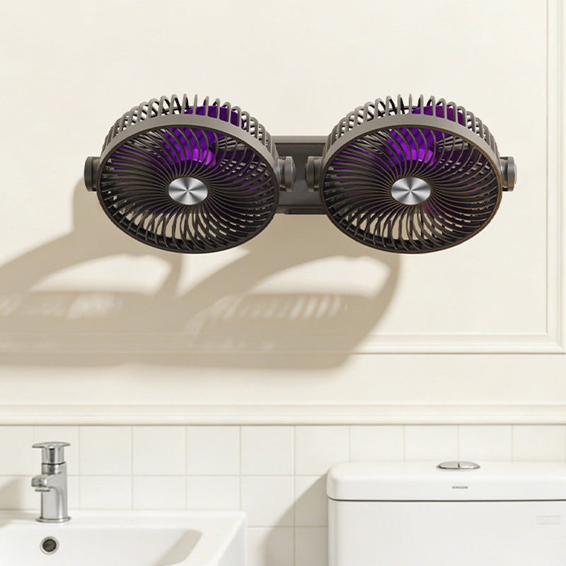 🌬️ Kétfejes oszcilláló mennyezeti ventilátor – Erőteljes hűtés, helytakarékos kialakítás