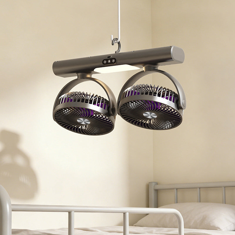 🌬️ Kétfejes oszcilláló mennyezeti ventilátor – Erőteljes hűtés, helytakarékos kialakítás