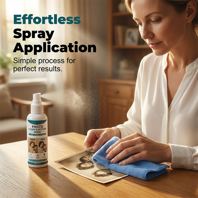 【1+1 ingyen】📸 Prémium fotótisztító és helyreállító spray – Tisztít, felfrissít és véd