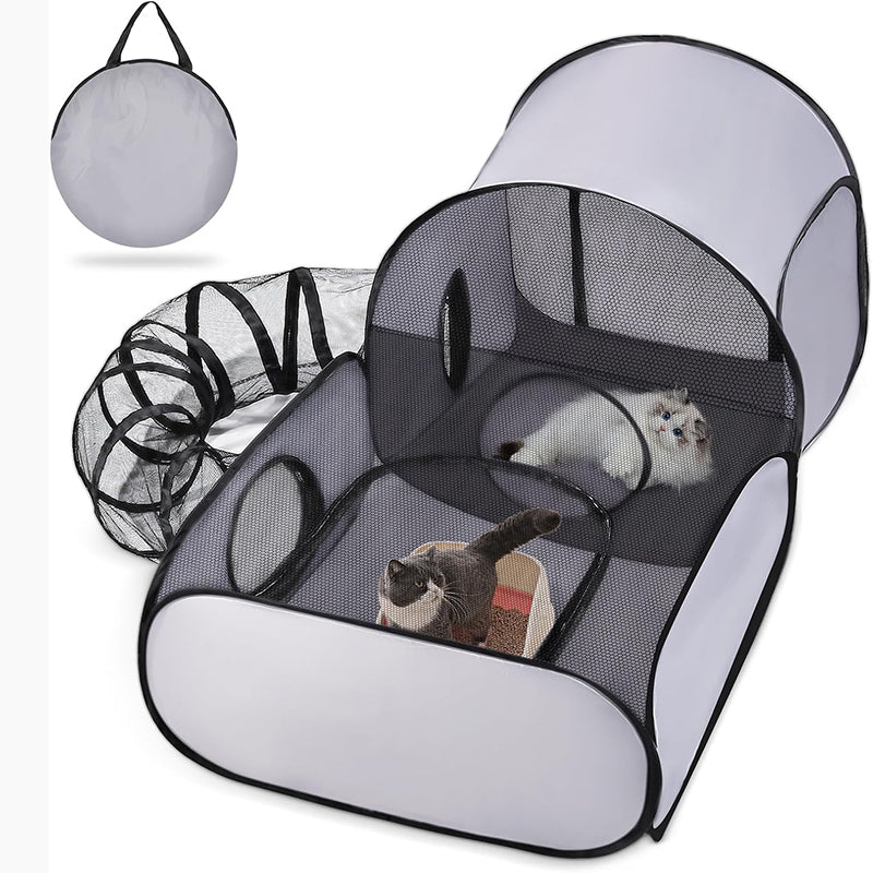 🐱🏠Többfunkciós kerítéssel ellátott macskaház – szellőző, mosható és összecsukható🐾✨