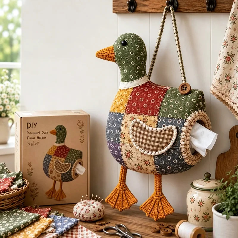 🦆Állatmotívumos papírzsebkendő-tartó varrókészlet