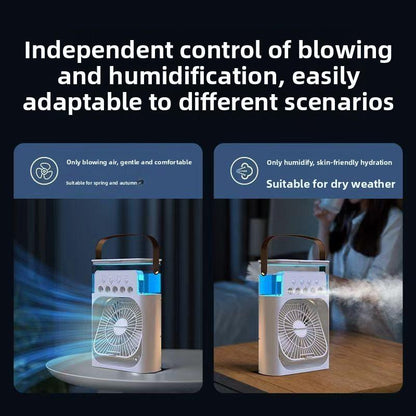 🌀🍃Többfunkciós hordozható párásító ventilátor