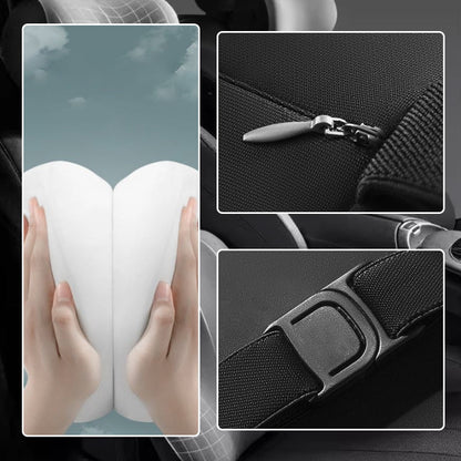 🚗 Memóriahabos Autós Fejtámla és Deréktámasz – Ergonomikus Üléstámogató Párna